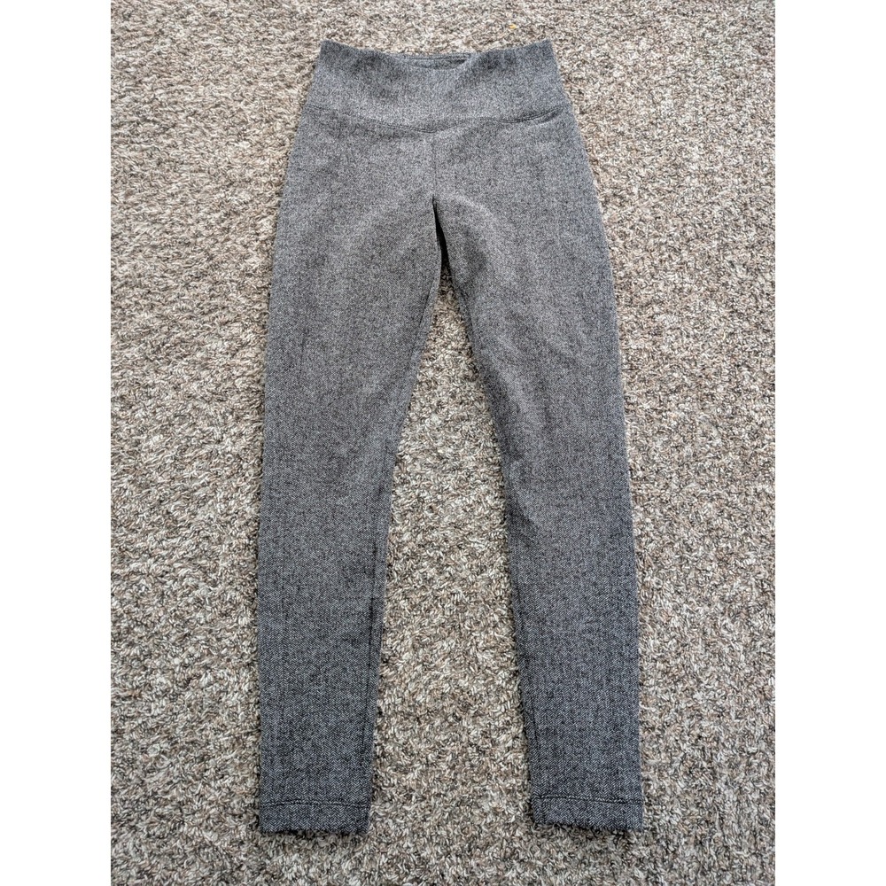 Athleta Delancey Herringbone Tight Pants Ankle Size XS Gray‎